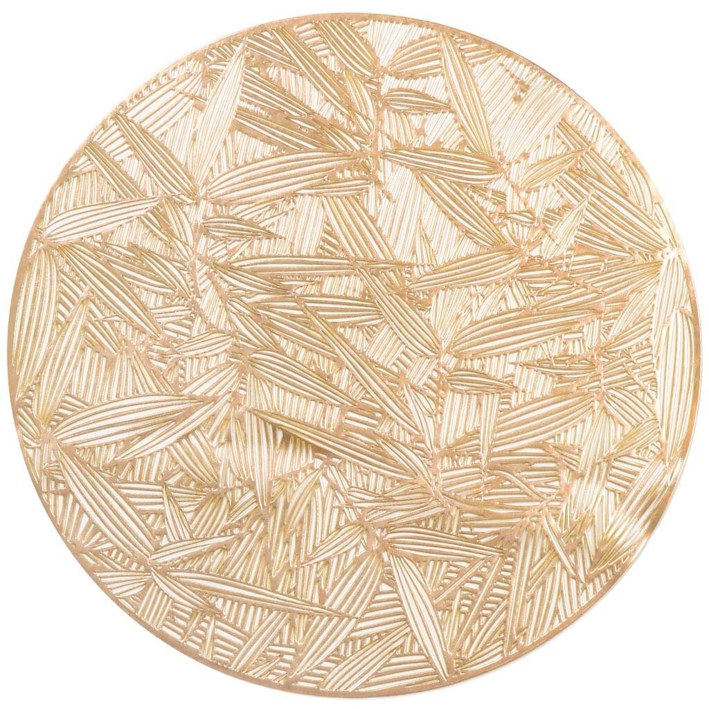 Polymer Table Napkin Gold Leaves Placemat Round 38*38CM,Polymer Table Napkin Gold Leaves Placemat Round 38*38CM