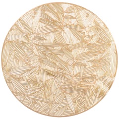 منديل طاولة من البوليمر بأوراق ذهبية دائرية مقاس 38*38 سم,منديل طاولة من البوليمر بأوراق ذهبية دائرية مقاس 38*38 سم