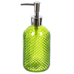 موزع صابون سائل دائري زجاجي 7*19 سم 400 مل,موزع صابون سائل دائري زجاجي 7*19 سم 400 مل