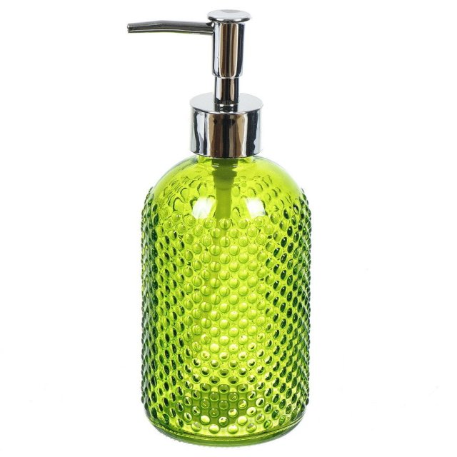 موزع صابون سائل دائري زجاجي 7*19 سم 400 مل,موزع صابون سائل دائري زجاجي 7*19 سم 400 مل