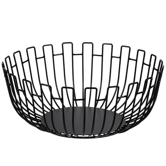 سلة فواكه معدنية سوداء 27*11.5 سم,سلة فواكه معدنية سوداء 27*11.5 سم