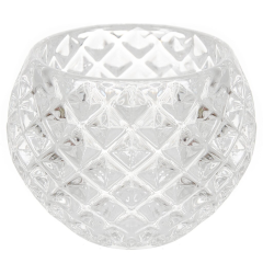 حامل شموع زجاجي مزخرف 6*5.5 سم,حامل شموع زجاجي مزخرف 6*5.5 سم