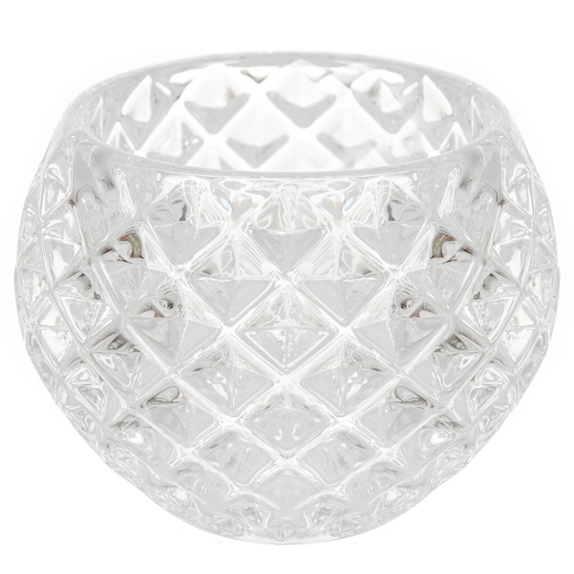 حامل شموع زجاجي مزخرف 6*5.5 سم,حامل شموع زجاجي مزخرف 6*5.5 سم