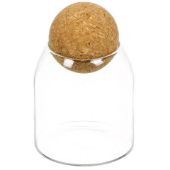 علبة زجاجية للمنتجات السائبة سعة 500 مل مع غطاء كرة من الفلين,علبة زجاجية للمنتجات السائبة سعة 500 مل مع غطاء كرة من الفلين