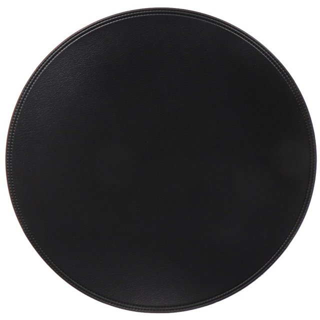 منديل طاولة دائري أسود من البولي يوريثان 38*38 سم,منديل طاولة دائري أسود من البولي يوريثان 38*38 سم