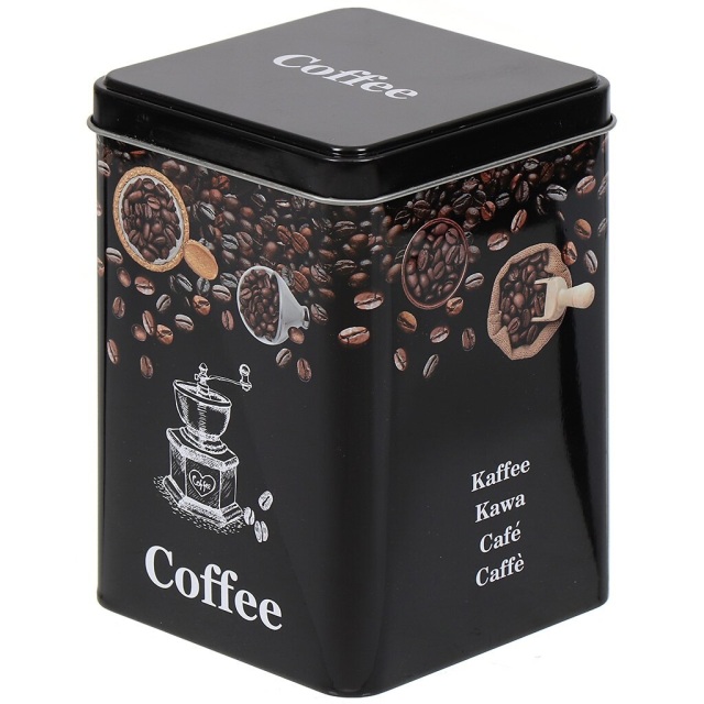 صندوق تخزين القهوة المعدني 10*10*15 سم,صندوق تخزين القهوة المعدني 10*10*15 سم