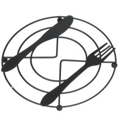 Подставка для вилки и ложки из горячего металла, круглая,Подставка для вилки и ложки из горячего металла, круглая