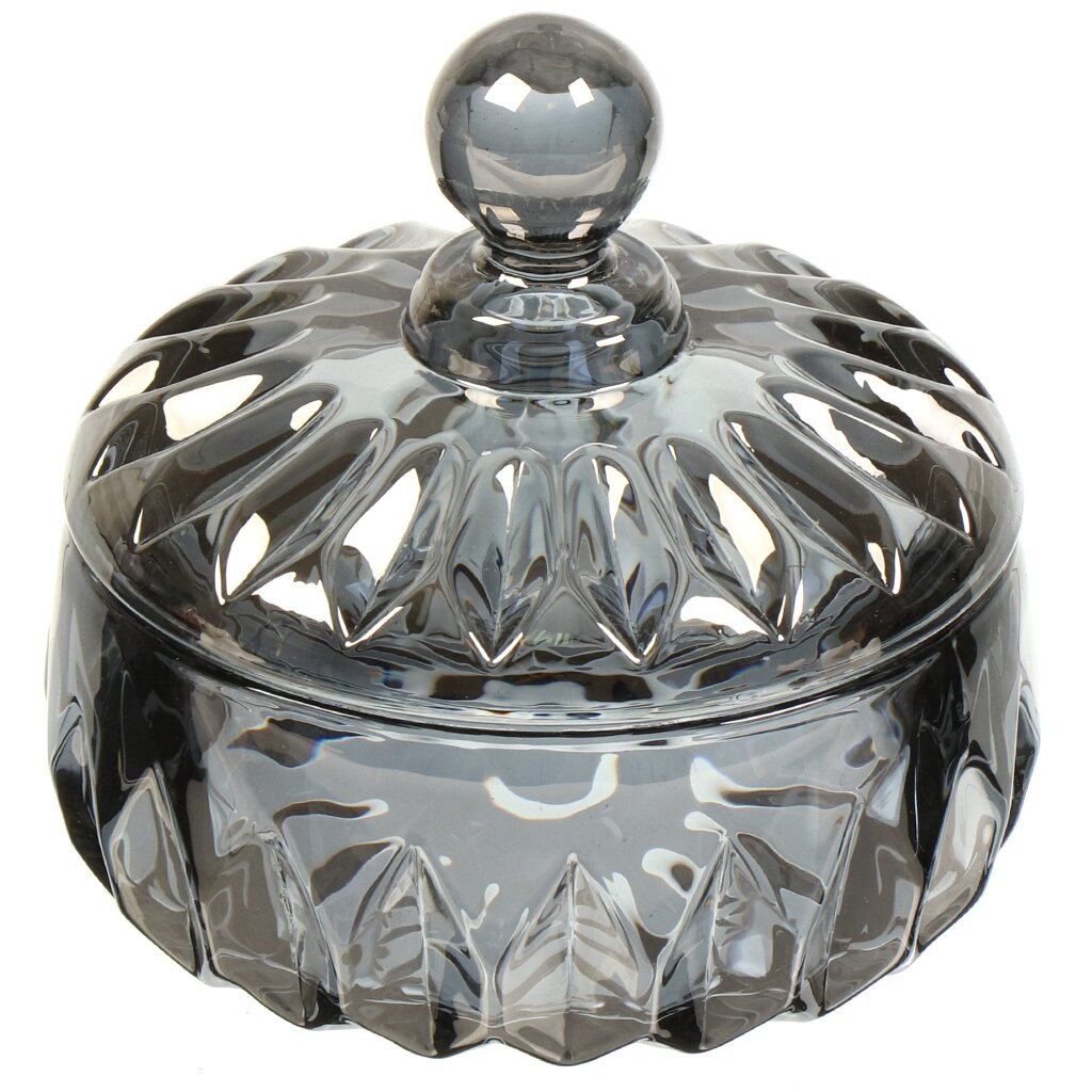 Glass Sugar Bowl Grey 10.7*10.7CM,Glass Sugar Bowl Grey 10.7*10.7CM