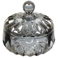 Glass Sugar Bowl Grey 10.7*10.7CM,Glass Sugar Bowl Grey 10.7*10.7CM