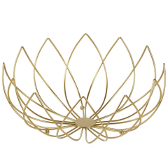 سلة فواكه معدنية ذهبية 26*13 سم,سلة فواكه معدنية ذهبية 26*13 سم