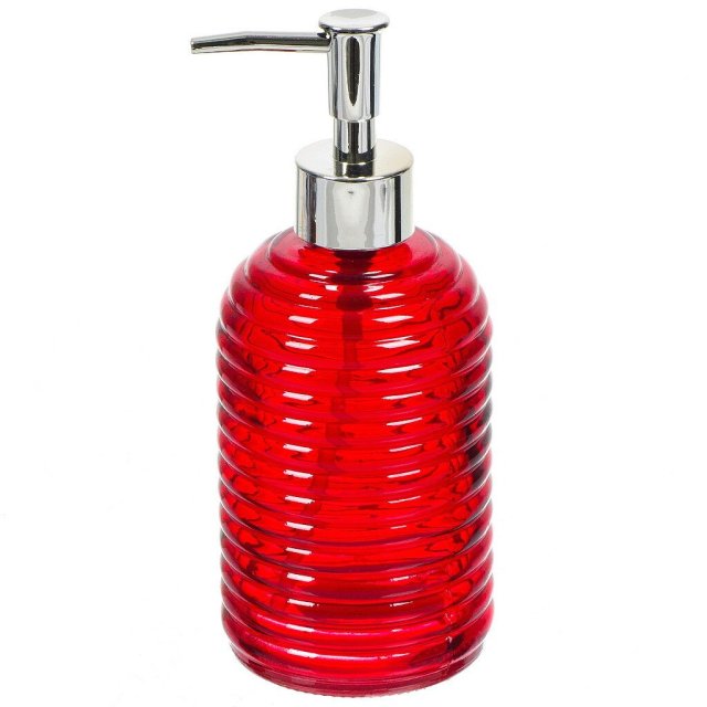 موزع صابون سائل دائري زجاجي 7*19 سم 400 مل,موزع صابون سائل دائري زجاجي 7*19 سم 400 مل