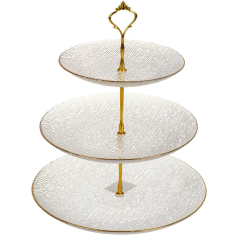 Glass Plate 3 Tiers for Candy Cake 21CM 27CM 33CM,Glass Plate 3 Tiers for Candy Cake 21CM 27CM 33CM