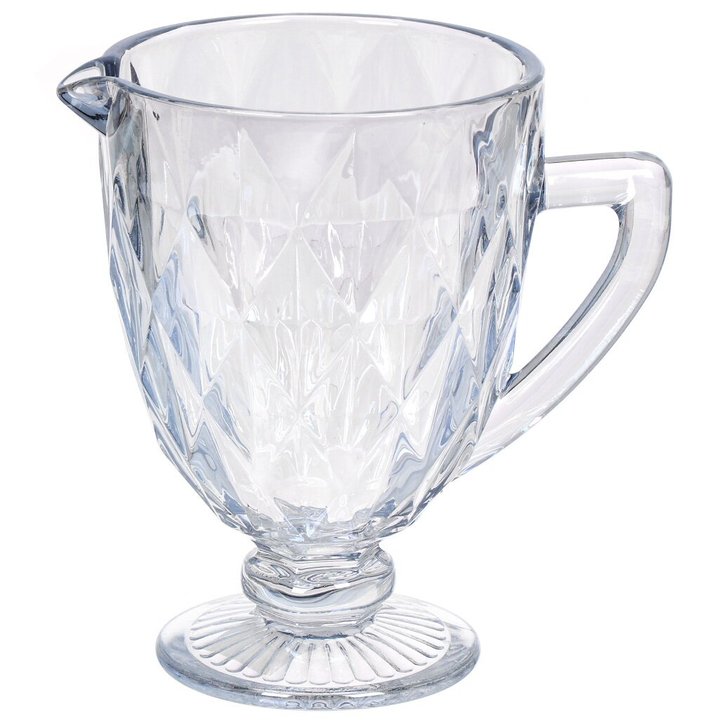 Glass Jug Silver Blue 1100ML,Glass Jug Silver Blue 1100ML