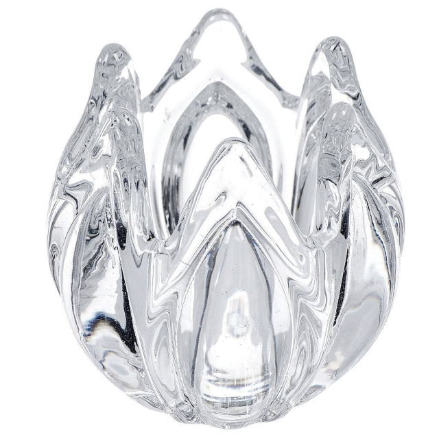 حامل شموع زجاجي مزخرف 5.5*7 سم,حامل شموع زجاجي مزخرف 5.5*7 سم