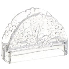 حامل مناديل زجاجي 4.5*9*4.5 سم تصميم زهور,حامل مناديل زجاجي 4.5*9*4.5 سم تصميم زهور