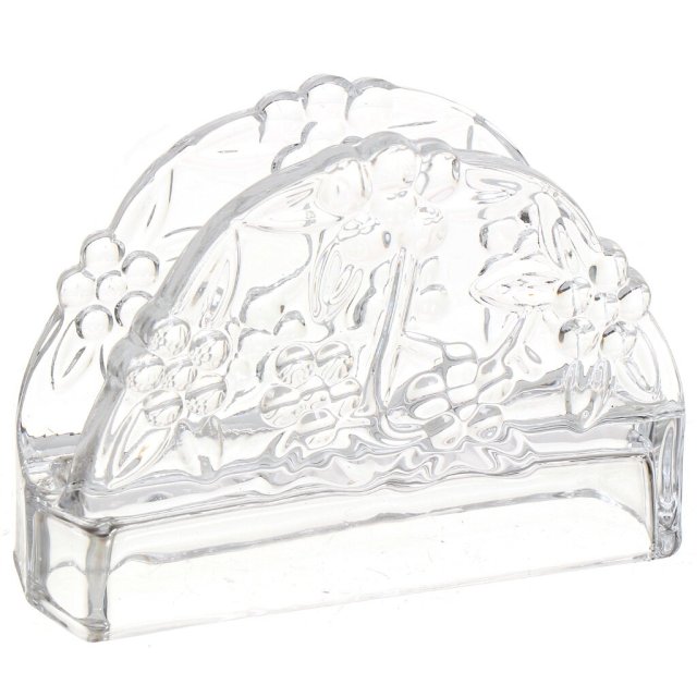 حامل مناديل زجاجي 4.5*9*4.5 سم تصميم زهور,حامل مناديل زجاجي 4.5*9*4.5 سم تصميم زهور