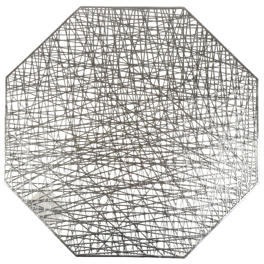 منديل طاولة مزخرف من البوليمر الفضي مقاس 38*38 سم,منديل طاولة مزخرف من البوليمر الفضي مقاس 38*38 سم