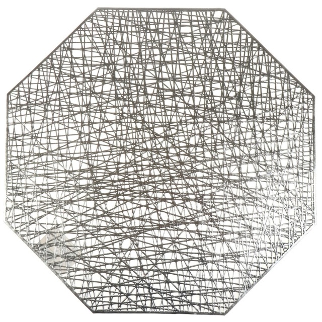 منديل طاولة مزخرف من البوليمر الفضي مقاس 38*38 سم,منديل طاولة مزخرف من البوليمر الفضي مقاس 38*38 سم