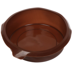 صينية خبز دائرية من السيليكون باللون البني 25.5*6.5 سم,صينية خبز دائرية من السيليكون باللون البني 25.5*6.5 سم