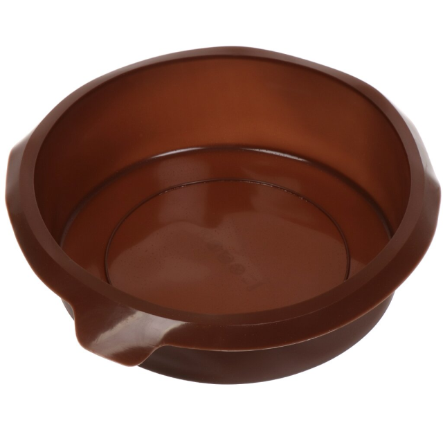 صينية خبز دائرية من السيليكون باللون البني 25.5*6.5 سم,صينية خبز دائرية من السيليكون باللون البني 25.5*6.5 سم