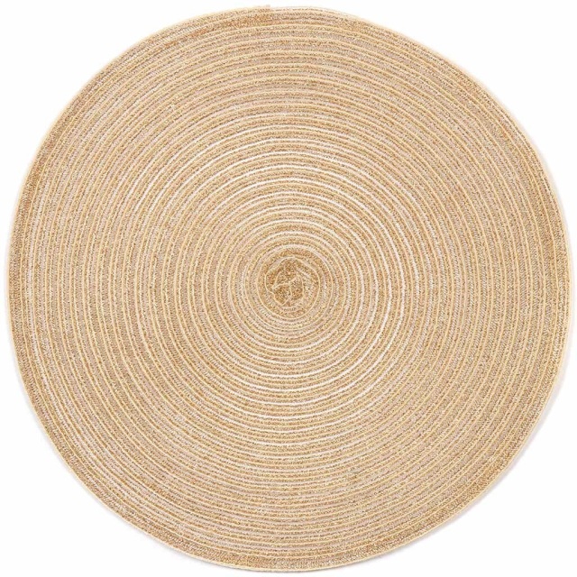 منديل طاولة بوليمر ذهبي دائري 38*38 سم,منديل طاولة بوليمر ذهبي دائري 38*38 سم