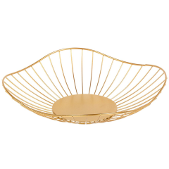 Металлическая корзина для фруктов, золотая, 26*6 см,Металлическая корзина для фруктов, золотая, 26*6 см