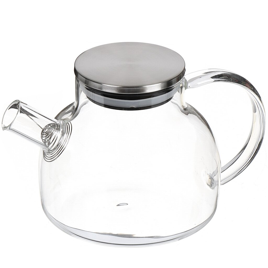 Glass Teapot With Strainer and Metal Lid 600ML,Glass Teapot With Strainer and Metal Lid 600ML
