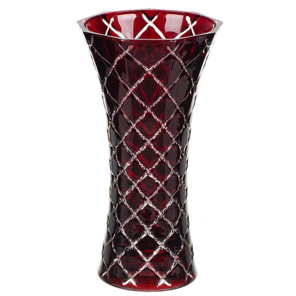 Glass Tabletop Vase Red 30*15.5CM,Glass Tabletop Vase Red 30*15.5CM