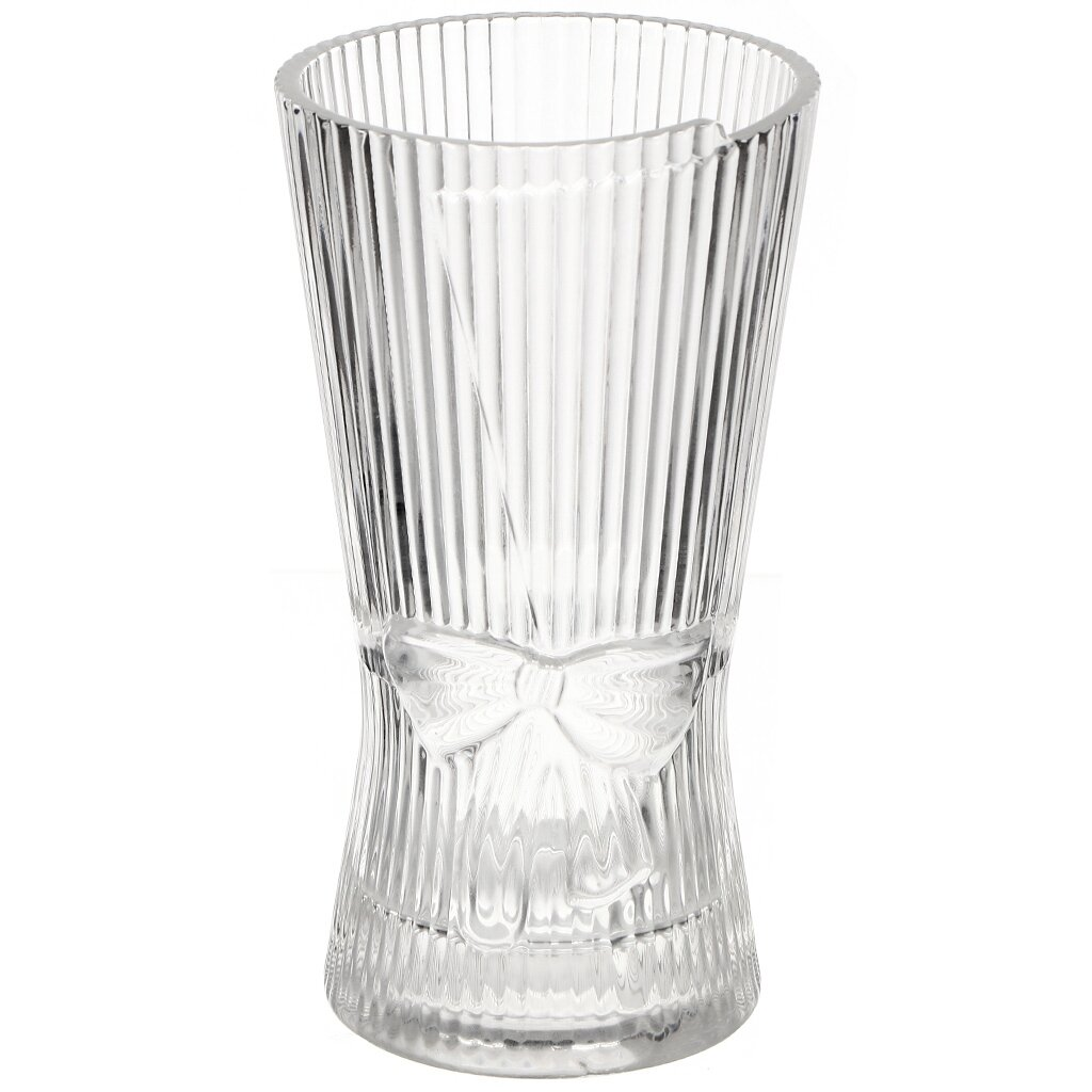Glass Vase 12.2*22.8CM-Balanced Shape for Floral Display,Clear Glass Vase – Balanced Shape for Floral Display