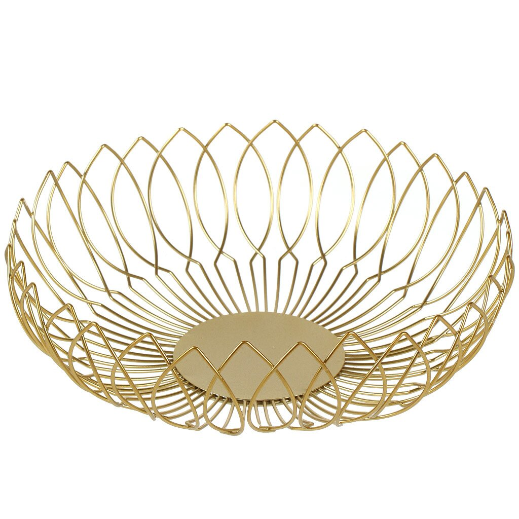 Metal Fruit Basket Gold 26.5*9CM,Metal Fruit Basket Gold 26.5*9CM