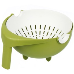 مصفاة أدوات المطبخ البلاستيكية الشبكية مع وعاء أخضر,مصفاة أدوات المطبخ البلاستيكية الشبكية مع وعاء أخضر