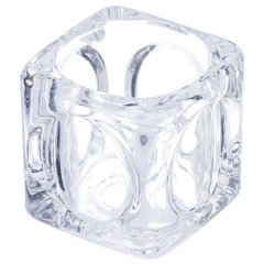 حامل شموع زجاجي مزخرف 7*6.5 سم,حامل شموع زجاجي مزخرف 7*6.5 سم