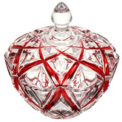 Glass Sugar Pot Sugar Bowl Red 12.8*14 CM,Glass Sugar Pot Sugar Bowl Red 12.8*14 CM