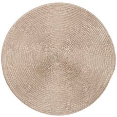 Салфетка под прибор полимерная бежевая круглая 38*38 см,Салфетка под прибор полимерная бежевая круглая 38*38 см