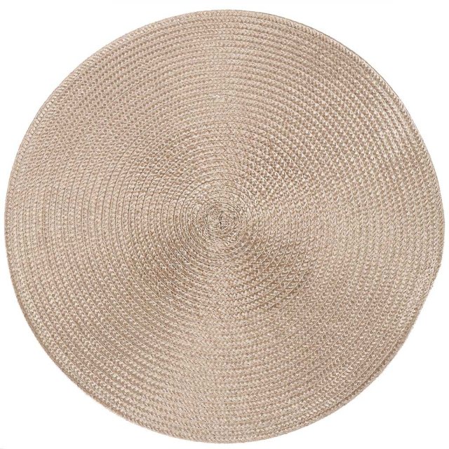 Салфетка под прибор полимерная бежевая круглая 38*38 см,Салфетка под прибор полимерная бежевая круглая 38*38 см