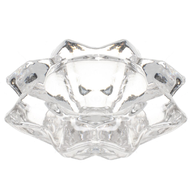 حامل شموع زجاجي مزخرف مقاس 10*3 سم,حامل شموع زجاجي مزخرف مقاس 10*3 سم