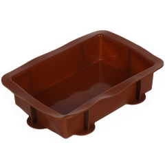 صينية خبز مستطيلة من السيليكون باللون البني 20*29*6.5 سم,صينية خبز مستطيلة من السيليكون باللون البني 20*29*6.5 سم