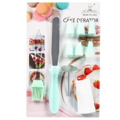 طقم معجنات مع حقيبة و6 فوهات وملعقة وفرشاة أداة تزيين الكيك,طقم معجنات مع حقيبة و6 فوهات وملعقة وفرشاة أداة تزيين الكيك