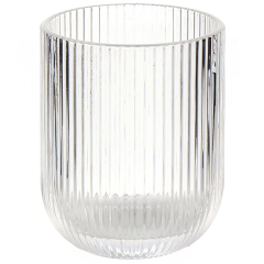 كوب زجاجي شفاف بتصميم خطوط سعة 260 مل,كوب زجاجي شفاف بتصميم خطوط سعة 260 مل