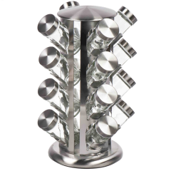 طقم توابل 16 قطعة زجاج + ستانلس ستيل,طقم توابل 16 قطعة زجاج + ستانلس ستيل