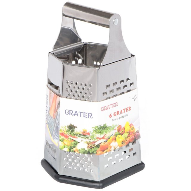 Терка для кухонных принадлежностей из нержавеющей стали, 6 сторон,Терка для кухонных принадлежностей из нержавеющей стали, 6 сторон