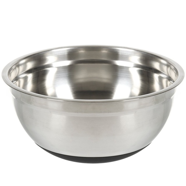 وعاء من الفولاذ المقاوم للصدأ مع قاعدة سيليكون 26 سم,وعاء من الفولاذ المقاوم للصدأ مع قاعدة سيليكون 26 سم