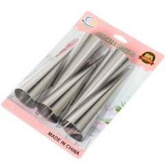 Stainless Steel Culinary Cones for Horns 5PCS Set,Stainless Steel Culinary Cones for Horns 5PCS Set