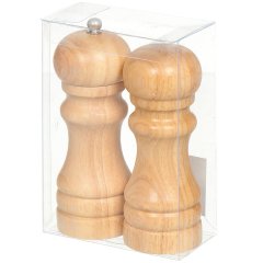 طقم توابل خشبي مكون من قطعتين مقاس 14 سم,طقم توابل خشبي مكون من قطعتين مقاس 14 سم