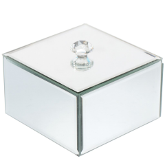 Квадратная стеклянная шкатулка для украшений 12*12*7 см,Квадратная стеклянная шкатулка для украшений 12*12*7 см
