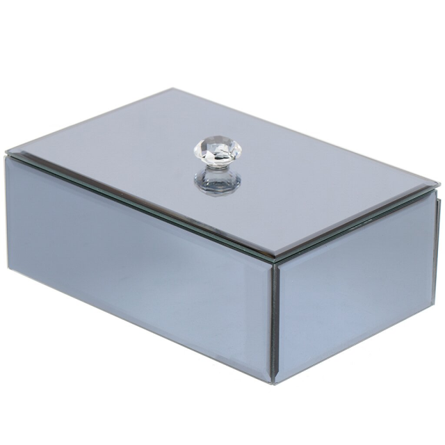 Glass Jewelry Box with Mirror  19.5*12.5*7CM,Glass Jewelry Box with Mirror  19.5*12.5*7CM