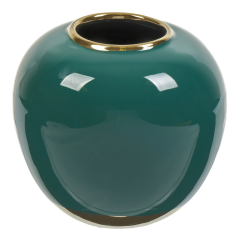 مزهرية سيراميك خضراء 18 سم,مزهرية سيراميك خضراء 18 سم