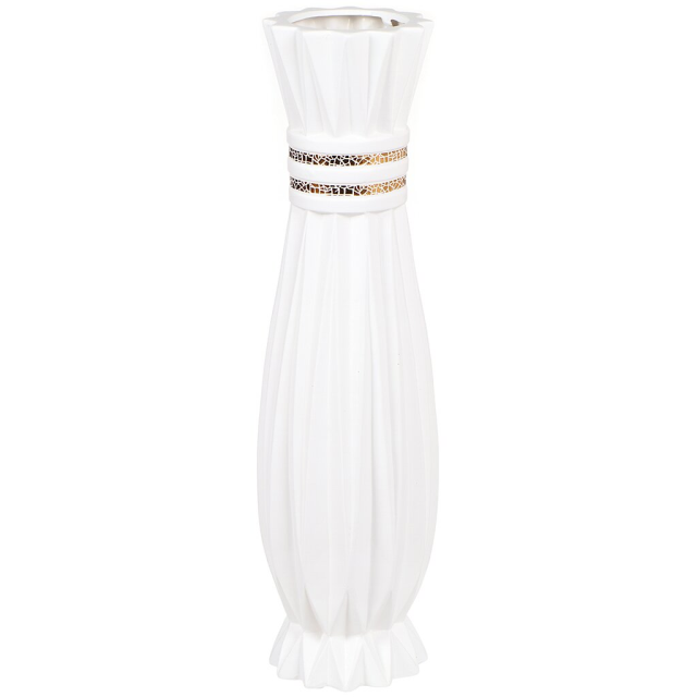 White Ceramic Vase 8.5*12.5*25CM,White Ceramic Vase 8.5*12.5*25CM