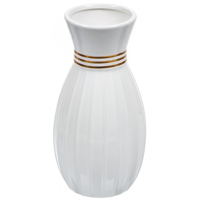 White Ceramic Vase 8.5*12.5*25CM,White Ceramic Vase 8.5*12.5*25CM