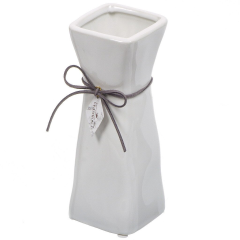 White Ceramic Vase 8.5*12.5*25CM,White Ceramic Vase 8.5*12.5*25CM
